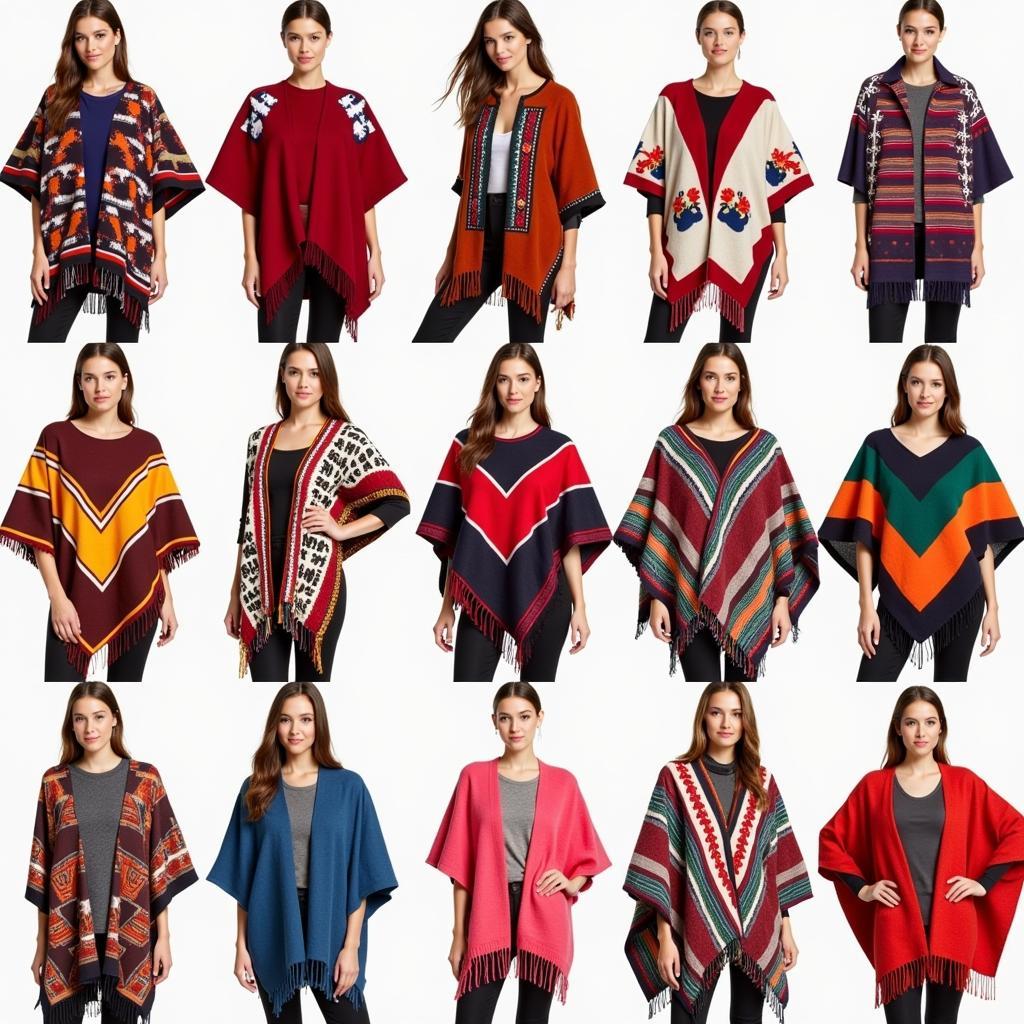 Different Llama Poncho Styles