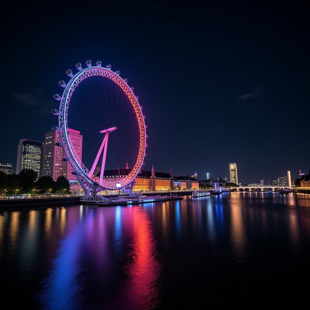 London Eye at night