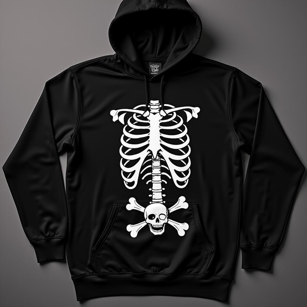 Lost Boys Hoodie Original Skeleton Design on Black Background