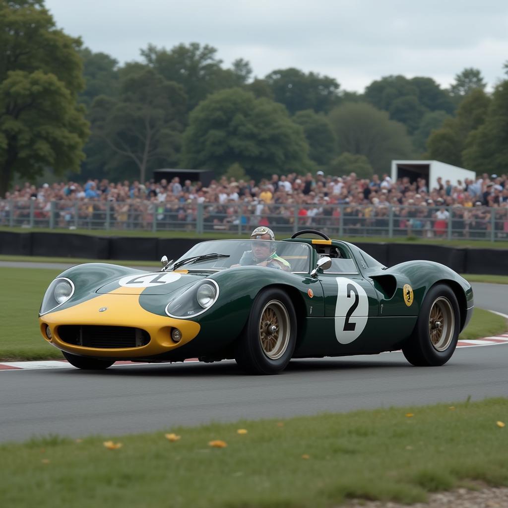 Lotus 3L Speeding Down the Track