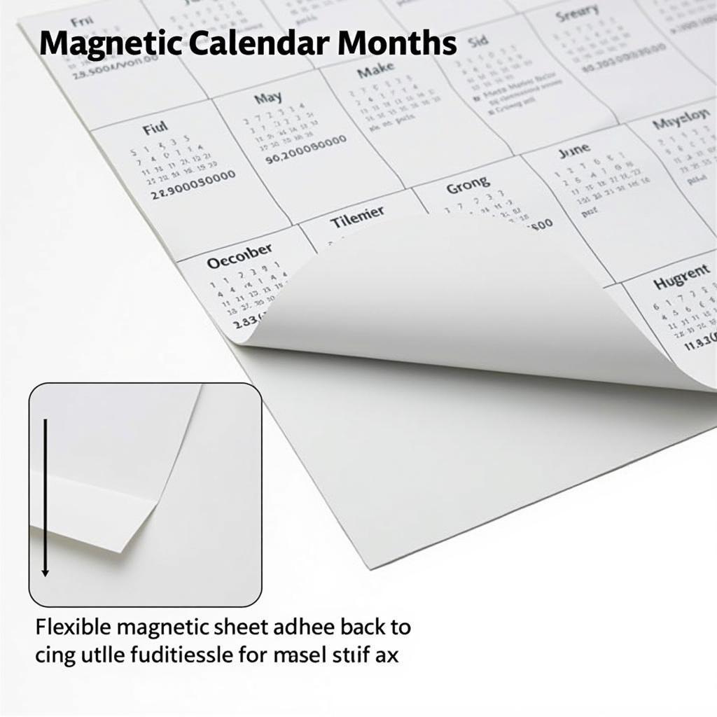 Magnetic calendar months structure