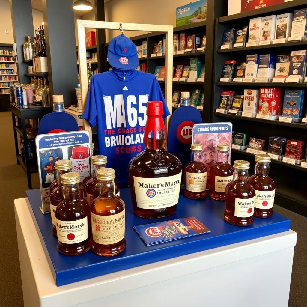 Maker's Mark Cubs Edition display