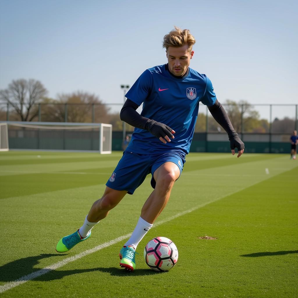 Frenkie de Jong practicing a Mammoth 20 training drill