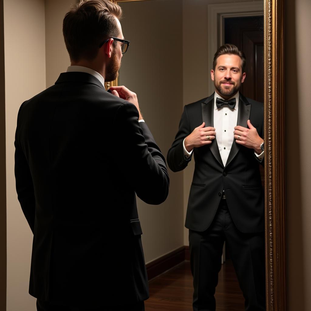 Man in Tuxedo with a Perfect Bow Tie