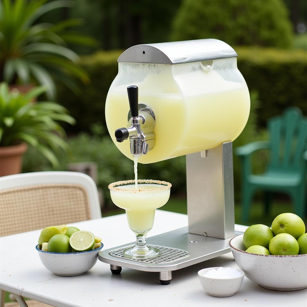 Outdoor party with margarita machine