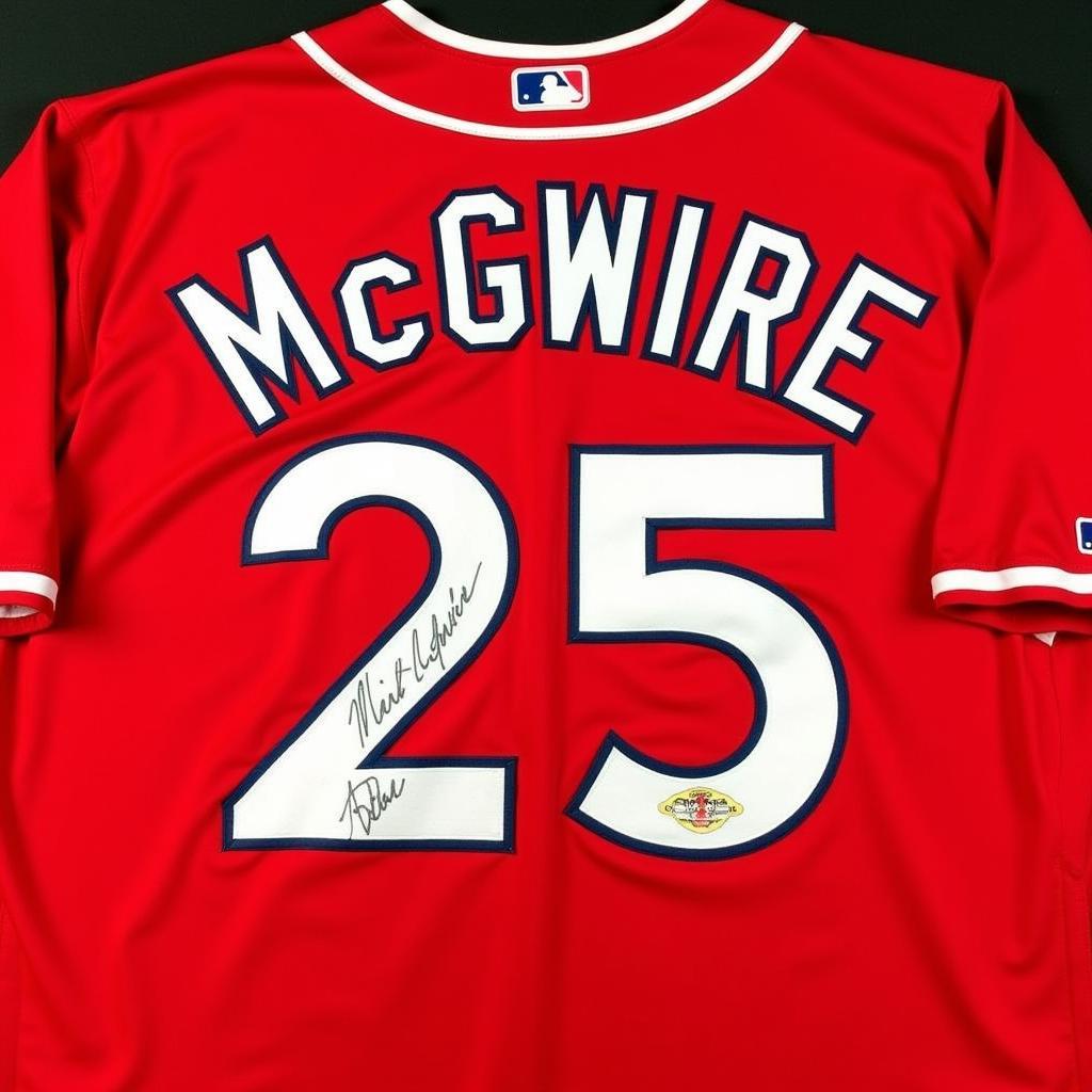 Mark McGwire autographed St. Louis Cardinals jersey from the 1998 season