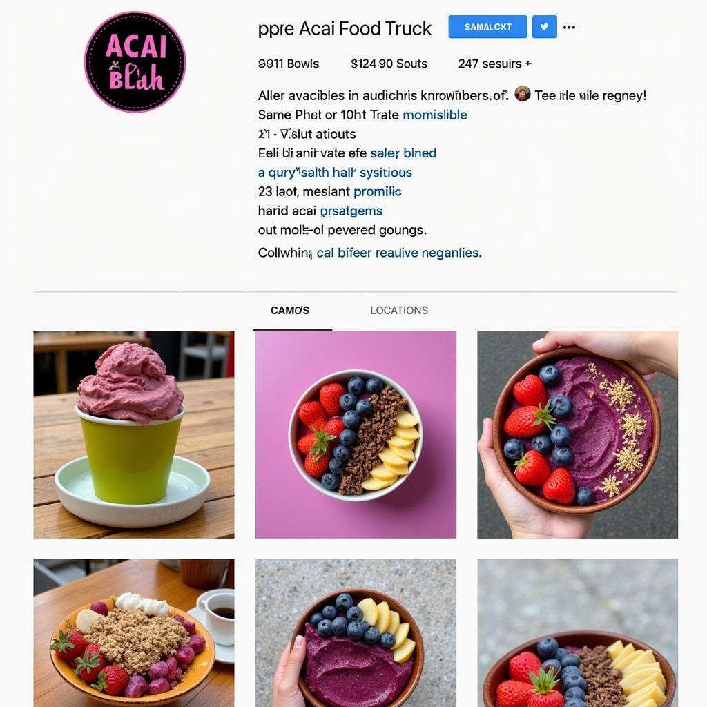 Marketing an Acai Food Truck on Social Media