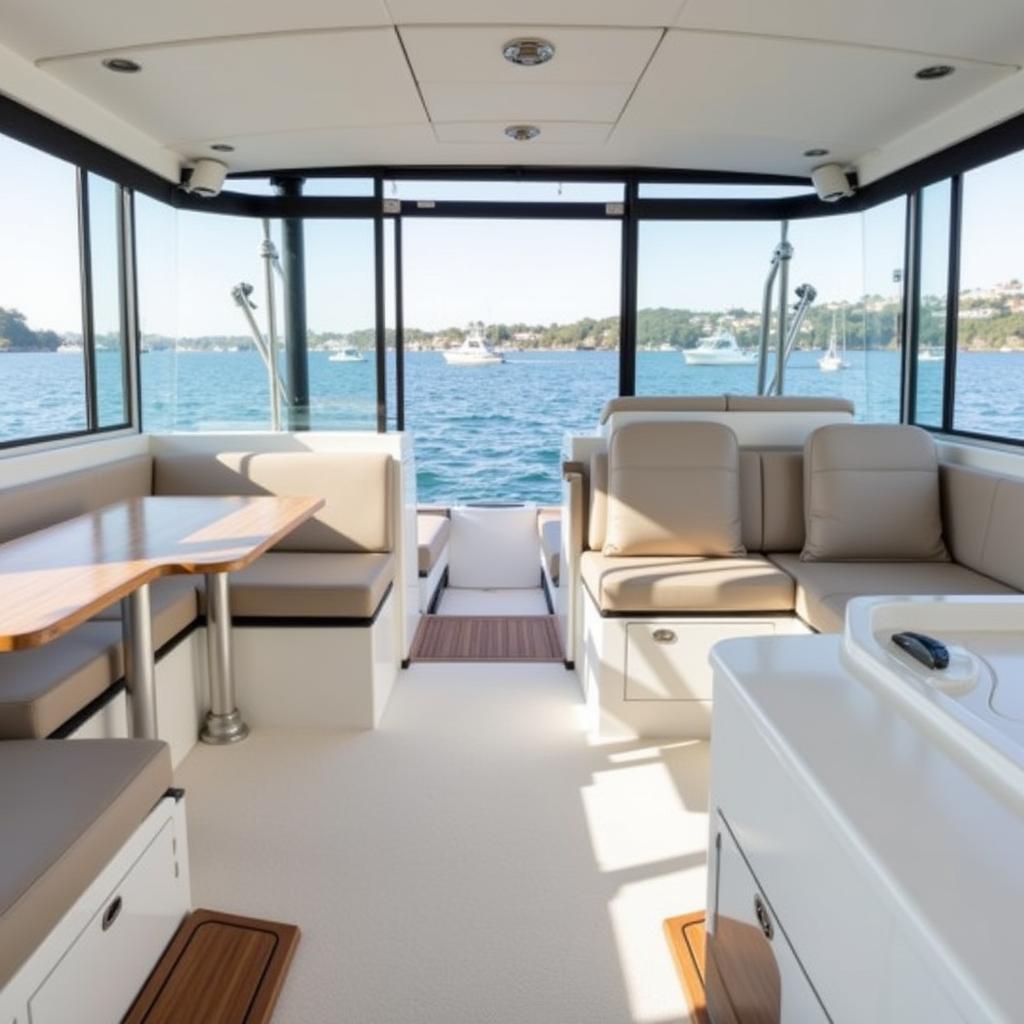 Spacious and comfortable interior of the Marlin 27-S