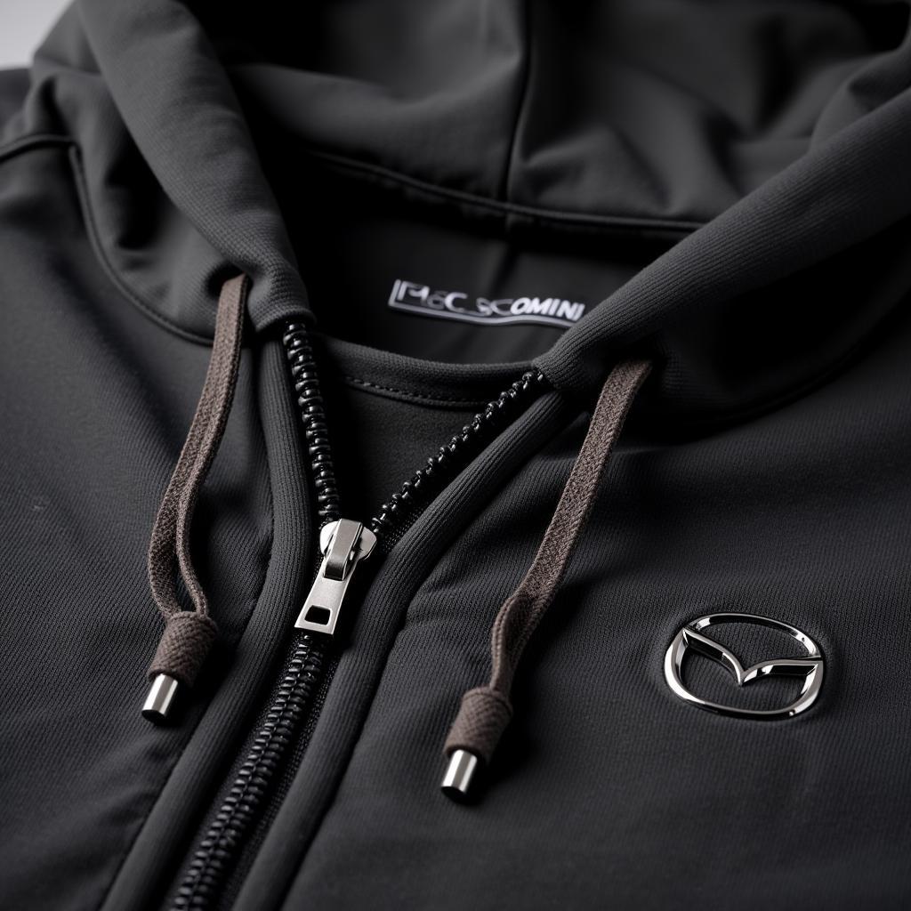 Close-up of Mazda Hoodie Fabric