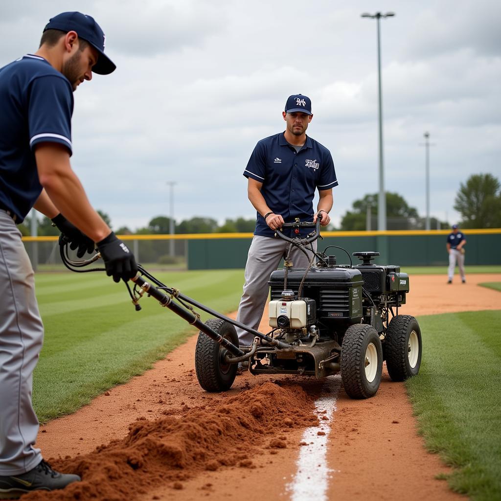 Grounds Crew Preparing the Field