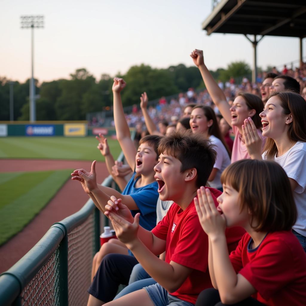 Spectators Cheering at McKinney Baseball Field