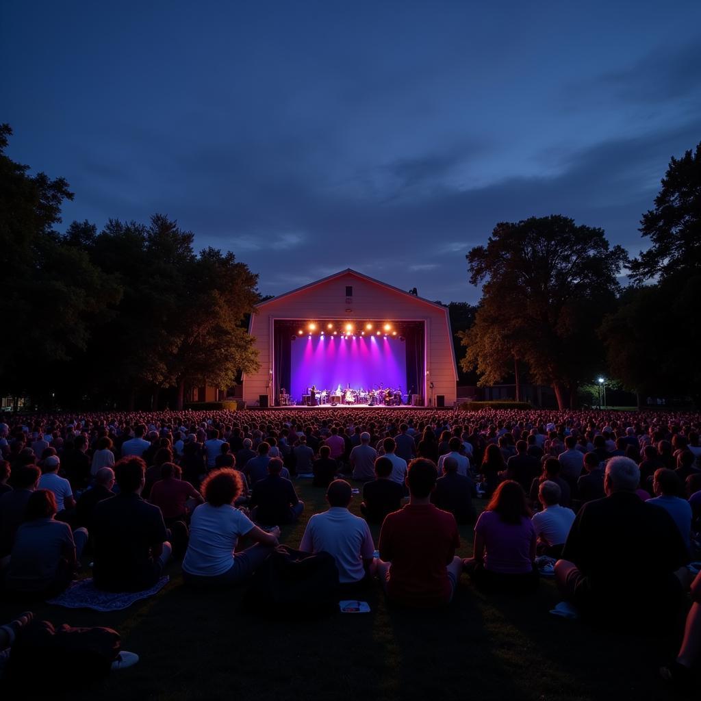 Outdoor concert at Miller Outdoor Theatre during Memorial Day Weekend