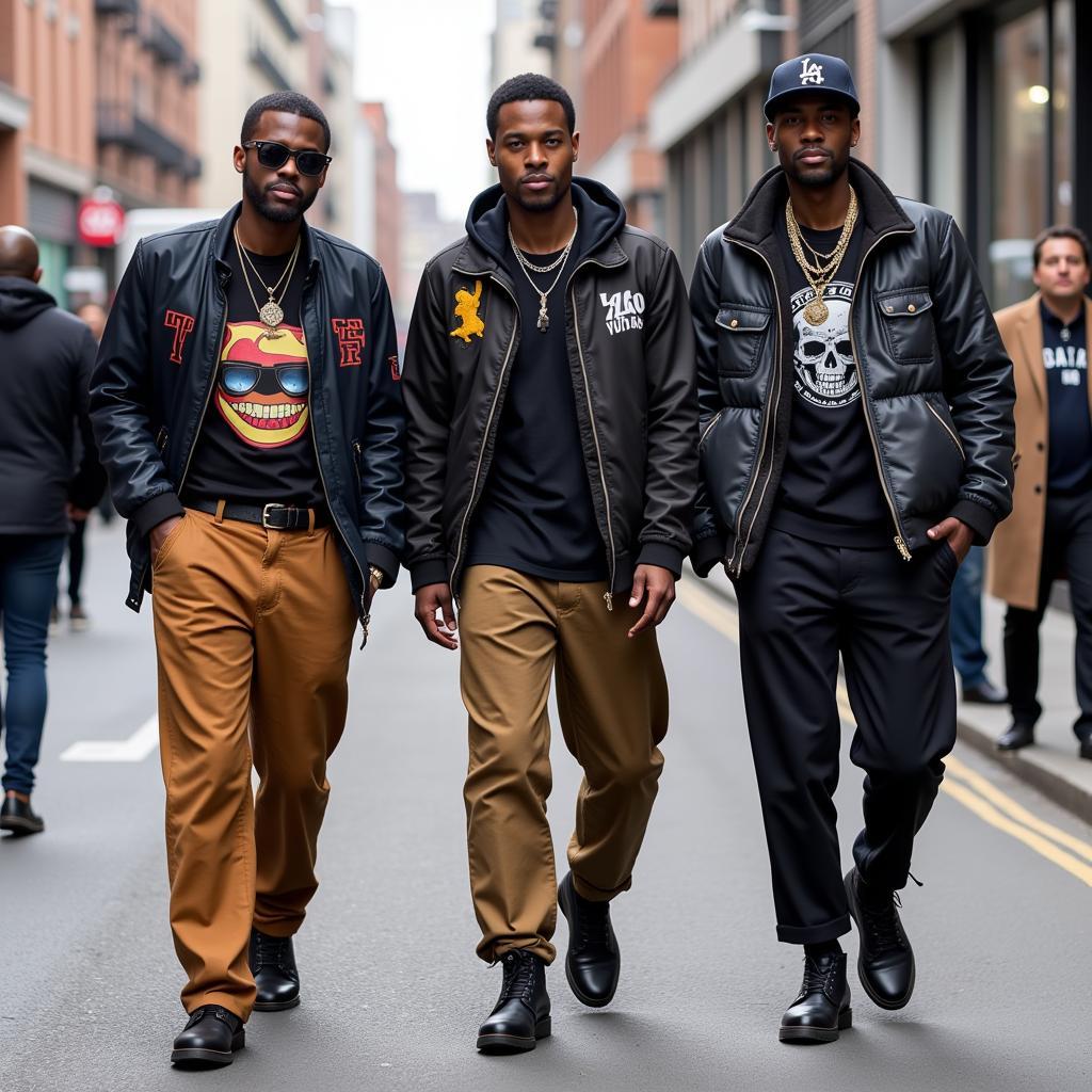 Street style showcasing men in progressive clothing choices