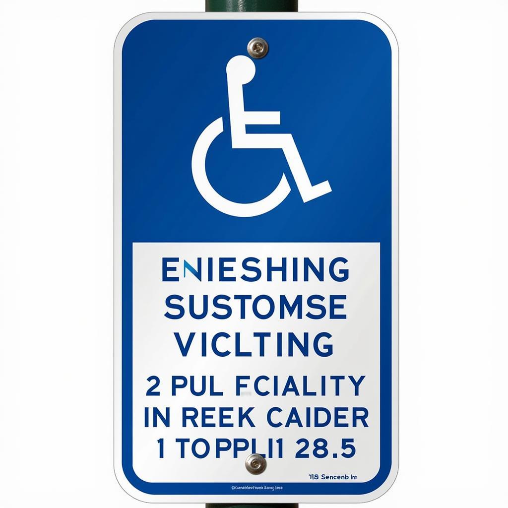 Metal Handicap Parking Sign Regulations