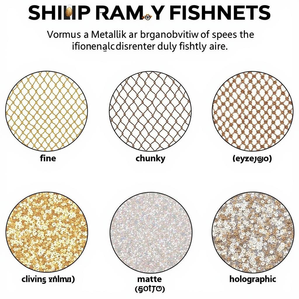 Different Types and Colors of Metallic Fishnets