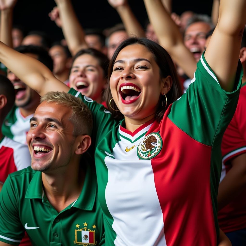 Mexican American Fans Celebrating