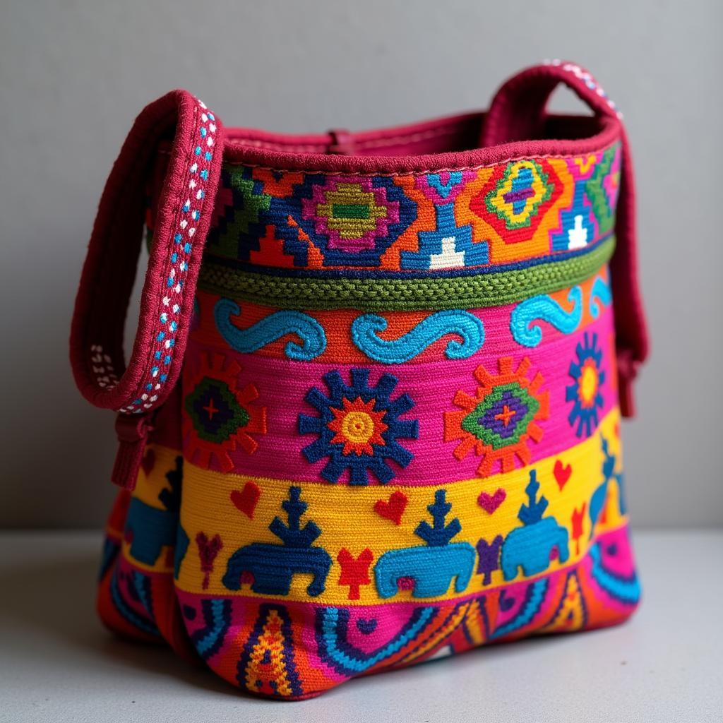 Traditional Mexican Blanket Purse Design