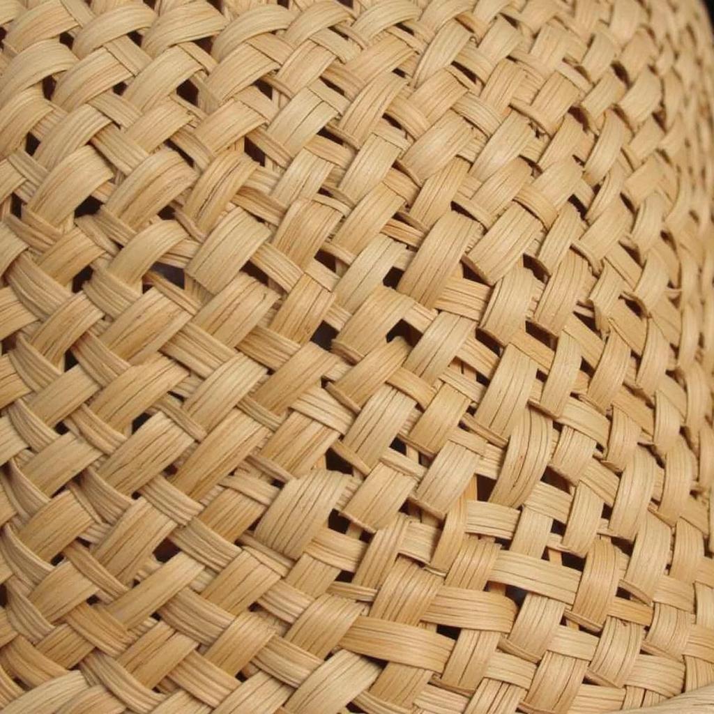 Close-up of the weaving pattern on a Mexican dodger hat