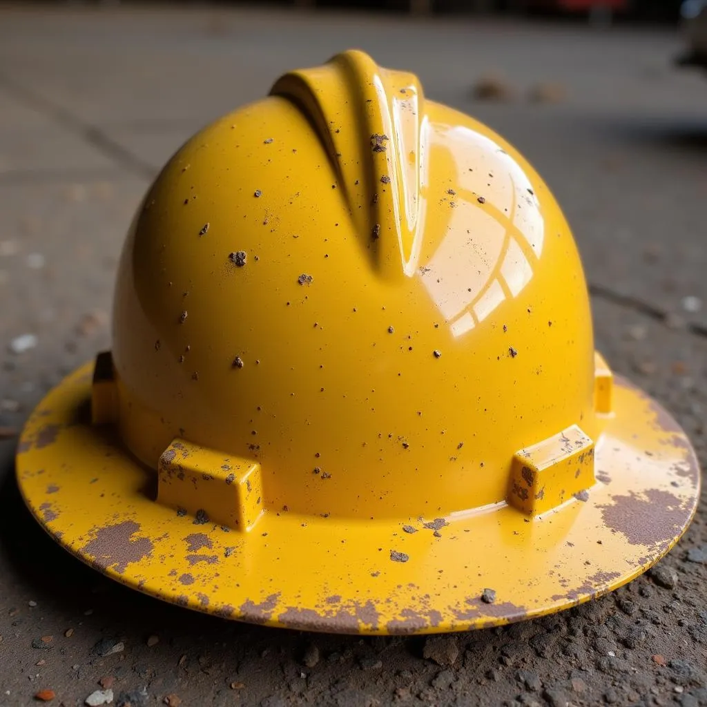 Mexican hard hat with a wide brim for sun protection