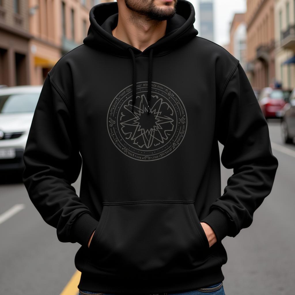 Man wearing a stylish Mexican pullover hoodie