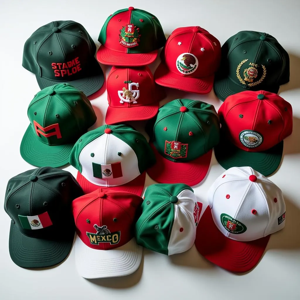 Collection of Mexico Baseball Hats