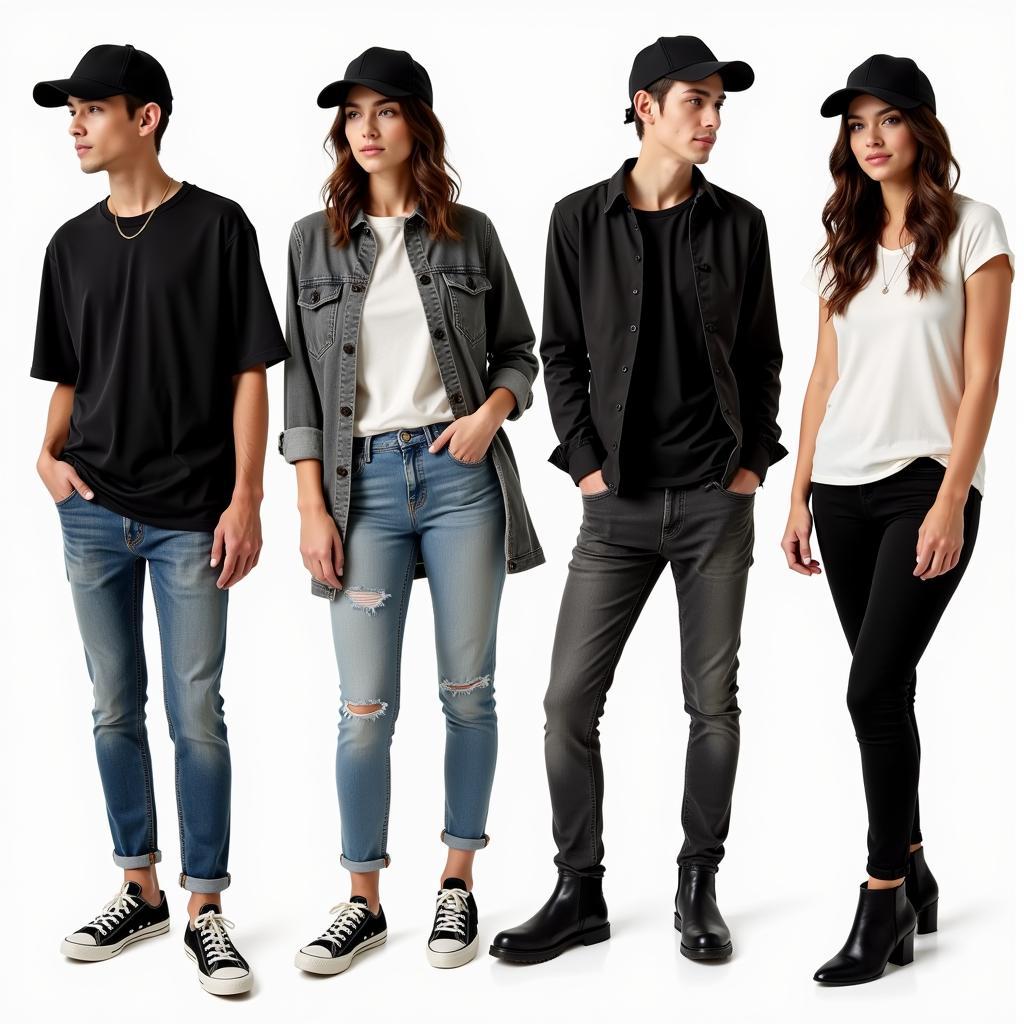 Styling a black Mexico baseball hat with different outfits