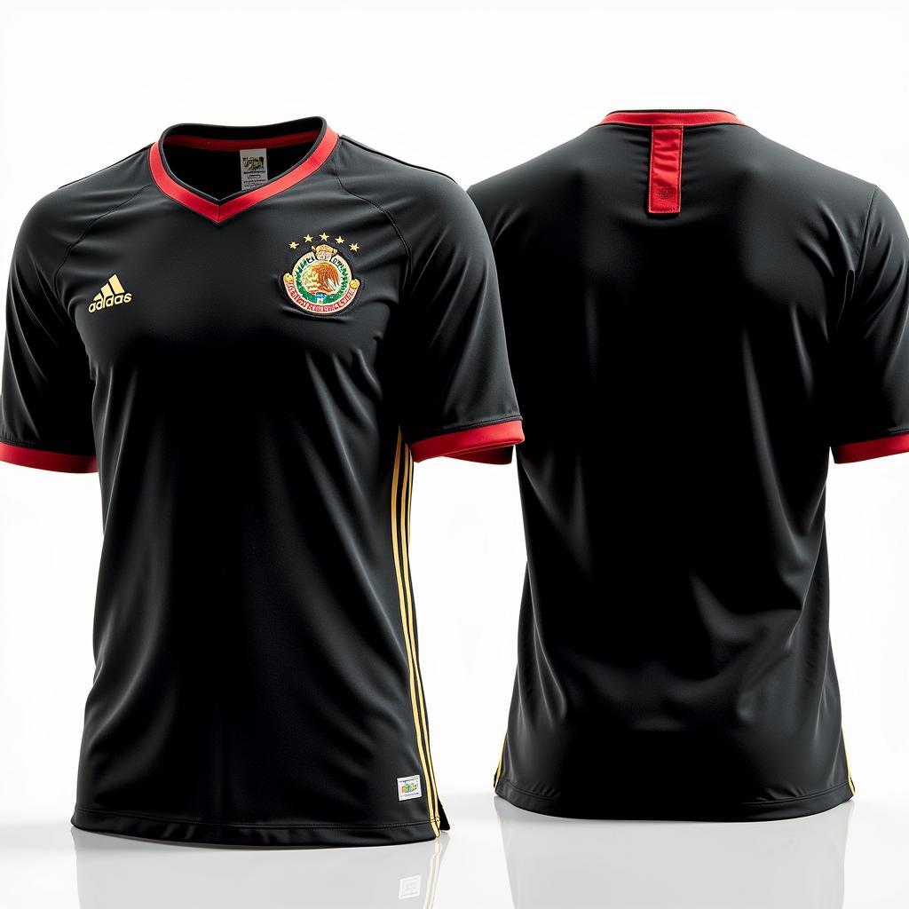 Mexico black jersey 2011 design details