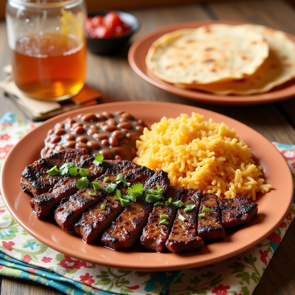 Sizzling Mi Casita Carne Asada Dinner Plate