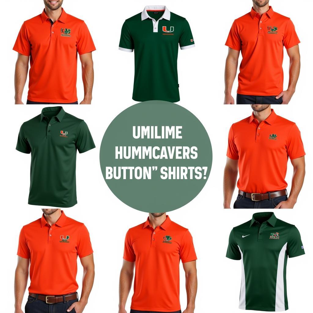 Different Styles of Miami Hurricanes Button Down Shirts