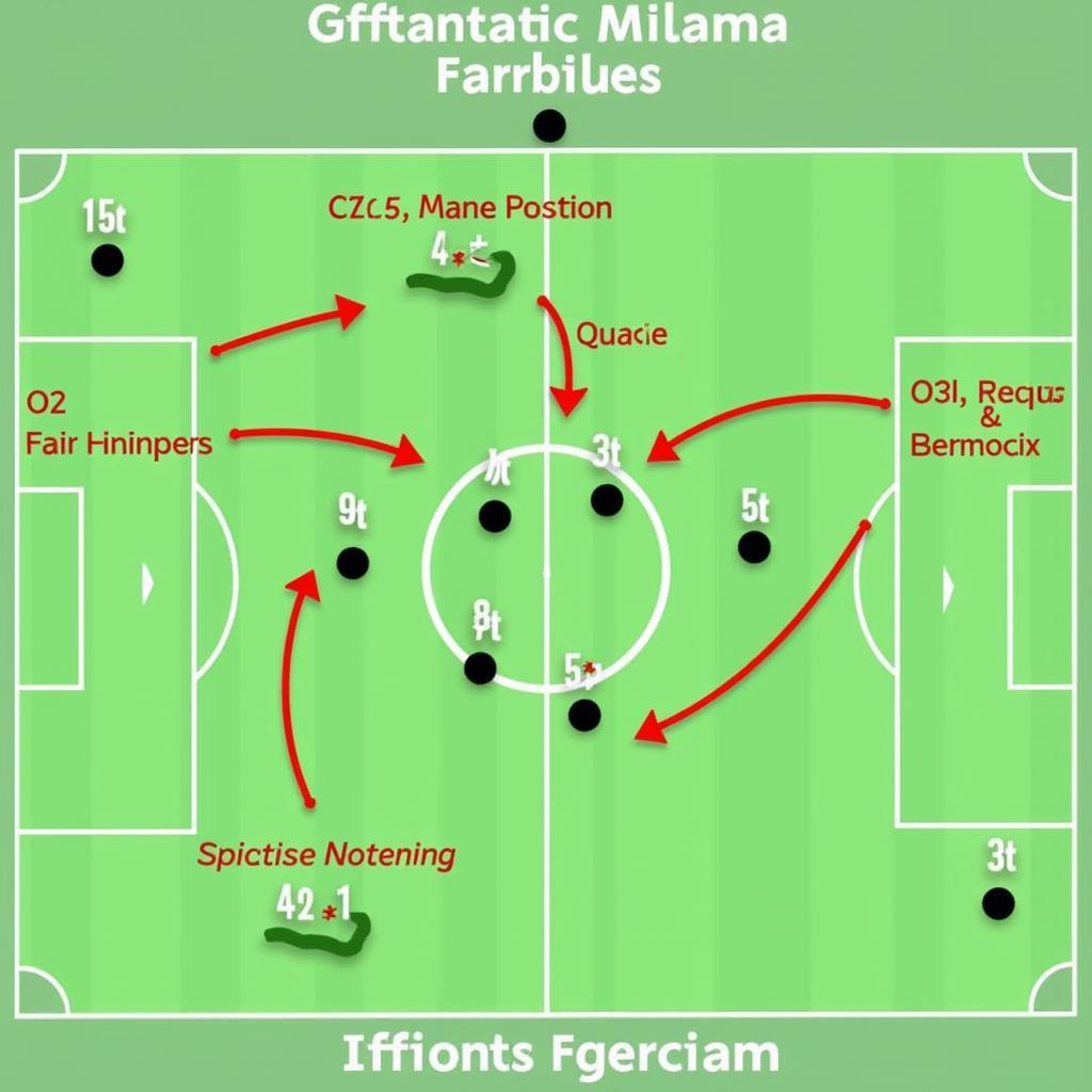 Football formation showcasing the Miami Tigerstripe