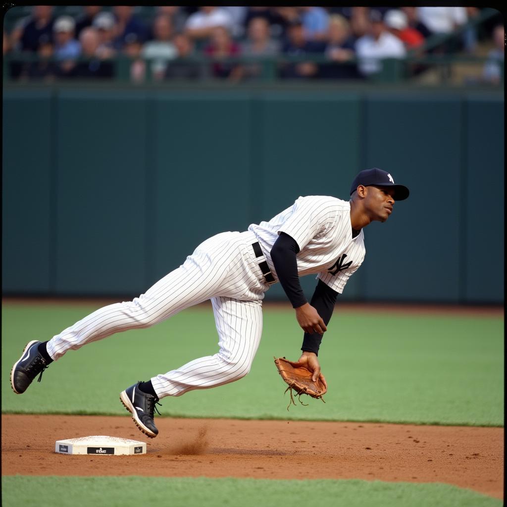 Mickey Rivers Playing for the New York Yankees