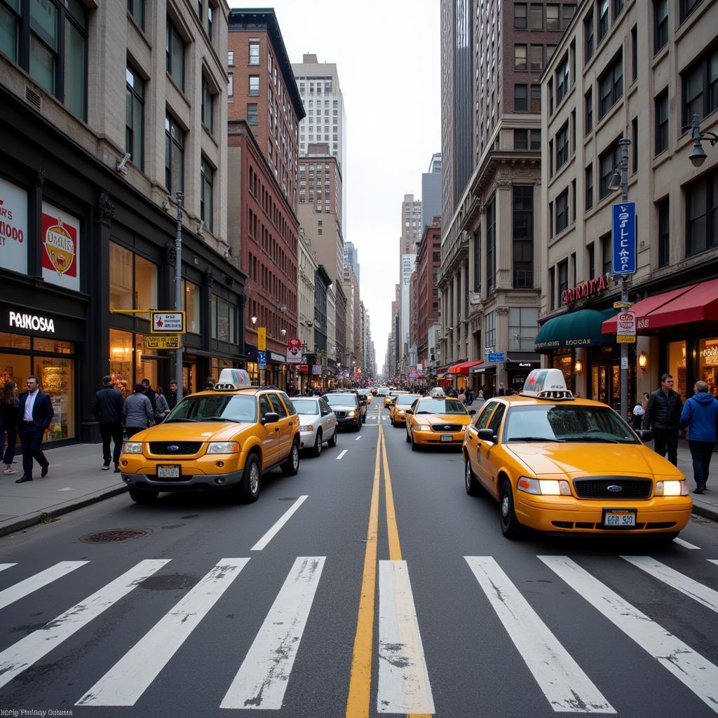 Bustling Midtown East Street Scene