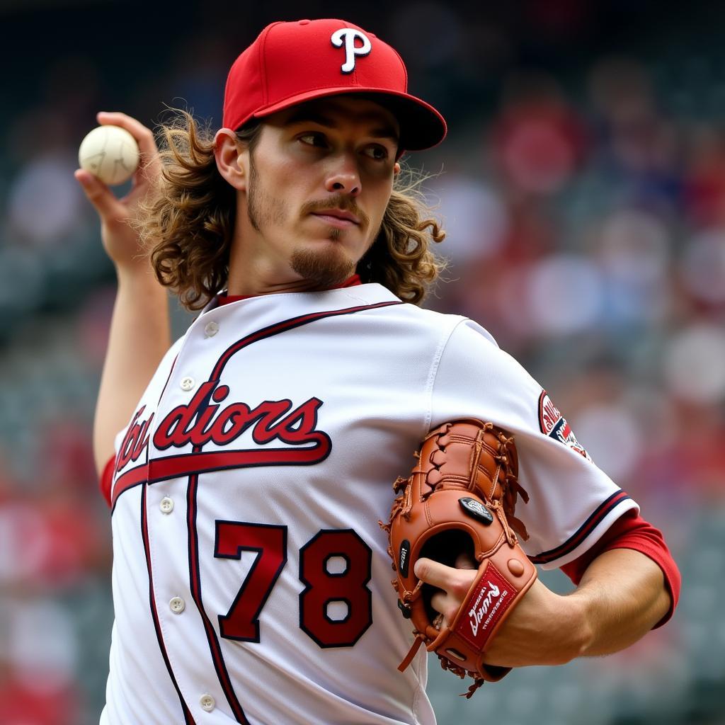 Mike Clevinger pitching in a game, showcasing his unique glove