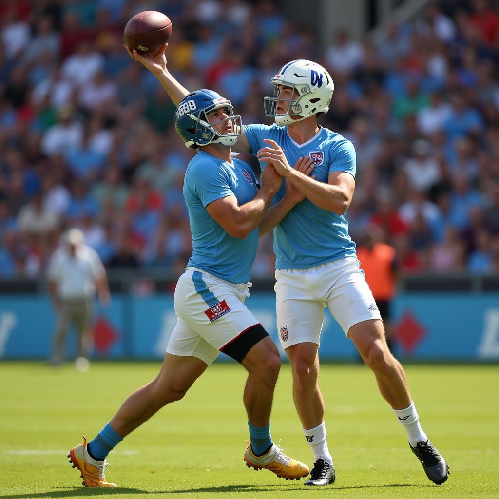 Mike Kling executing a precise pass to a teammate