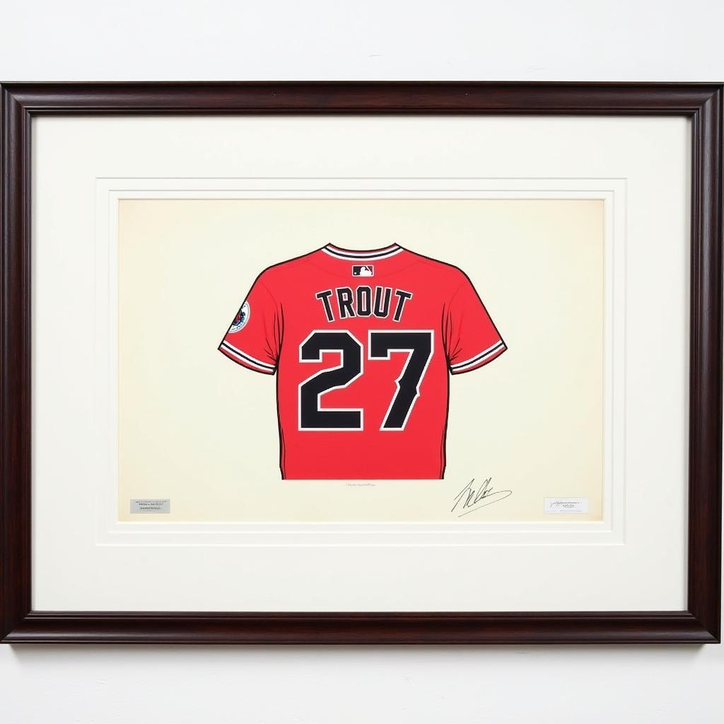 Signed Mike Trout Artwork Print