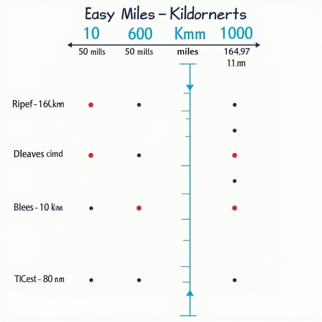 Miles and Kilometers Comparison Chart