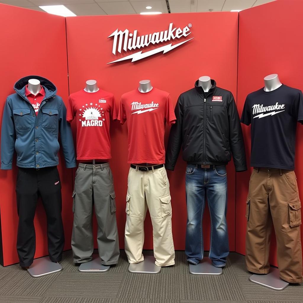 Milwaukee Performance Apparel Product Display