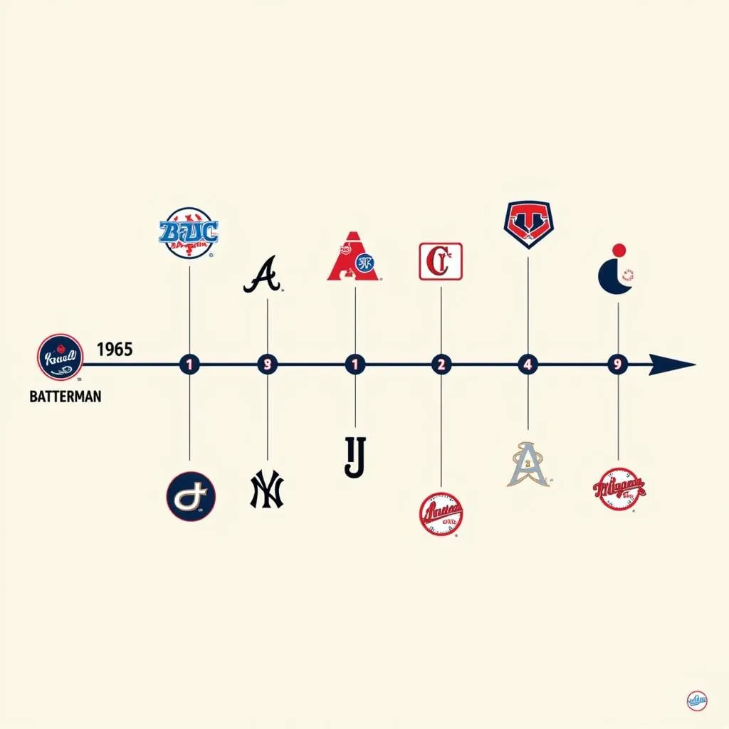 MLB Batterman Logo Evolution Through the Years