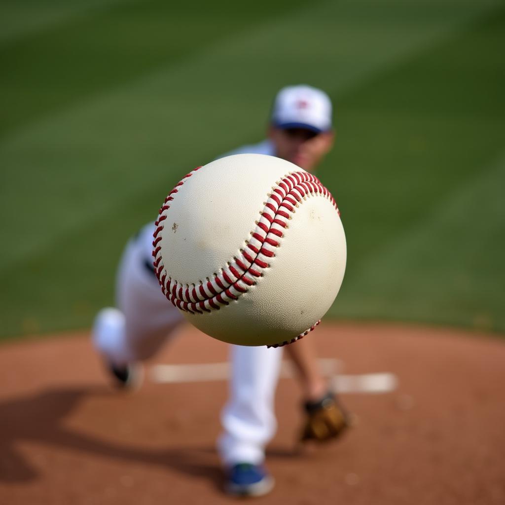 MLB Pitcher Throwing Official League Baseball