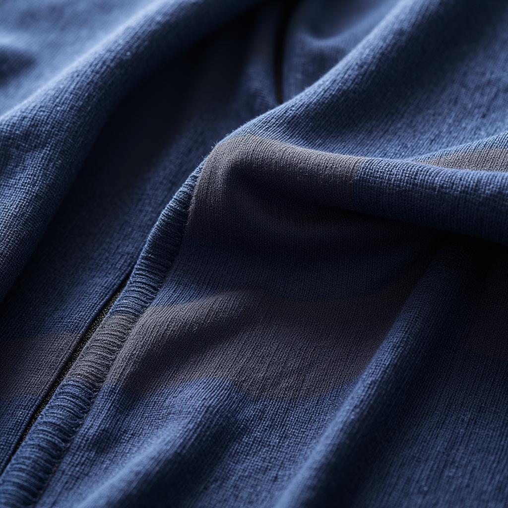 Close-up of breathable fabric in a mobil uniform