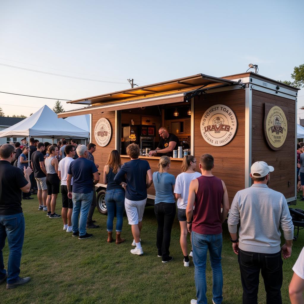 Mobile Lager Container at a Beer Festival