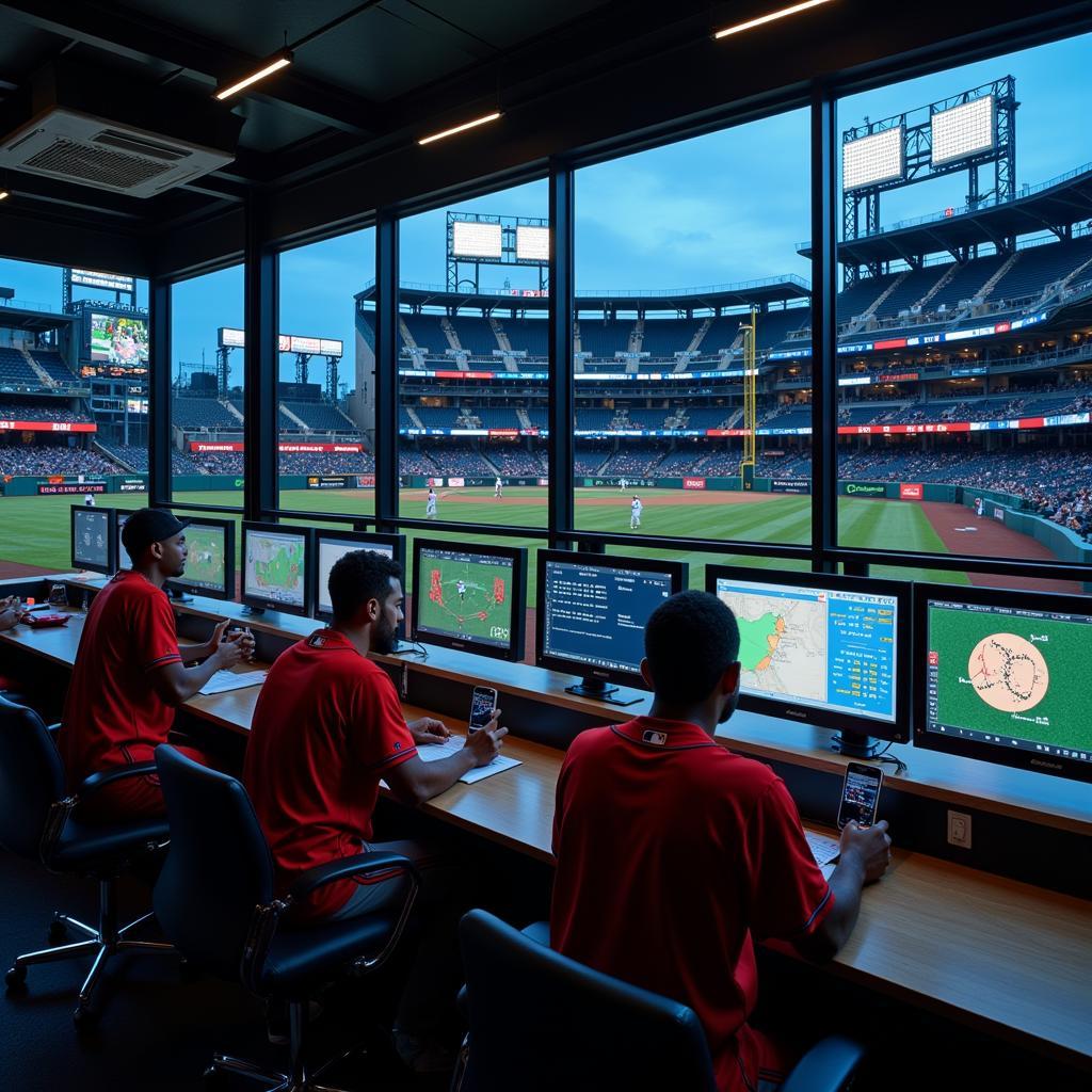 Modern Baseball Dugout with Integrated Technology