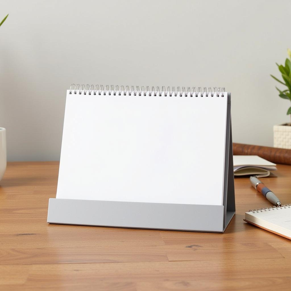 Modern Metal Calendar Frame Holder on a Desk