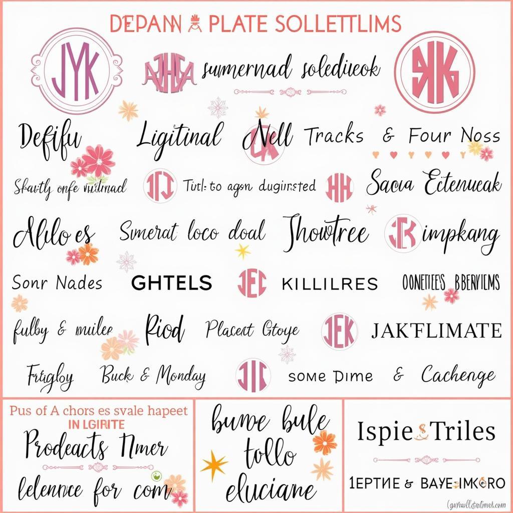 Monogram Plate Font and Design Inspiration