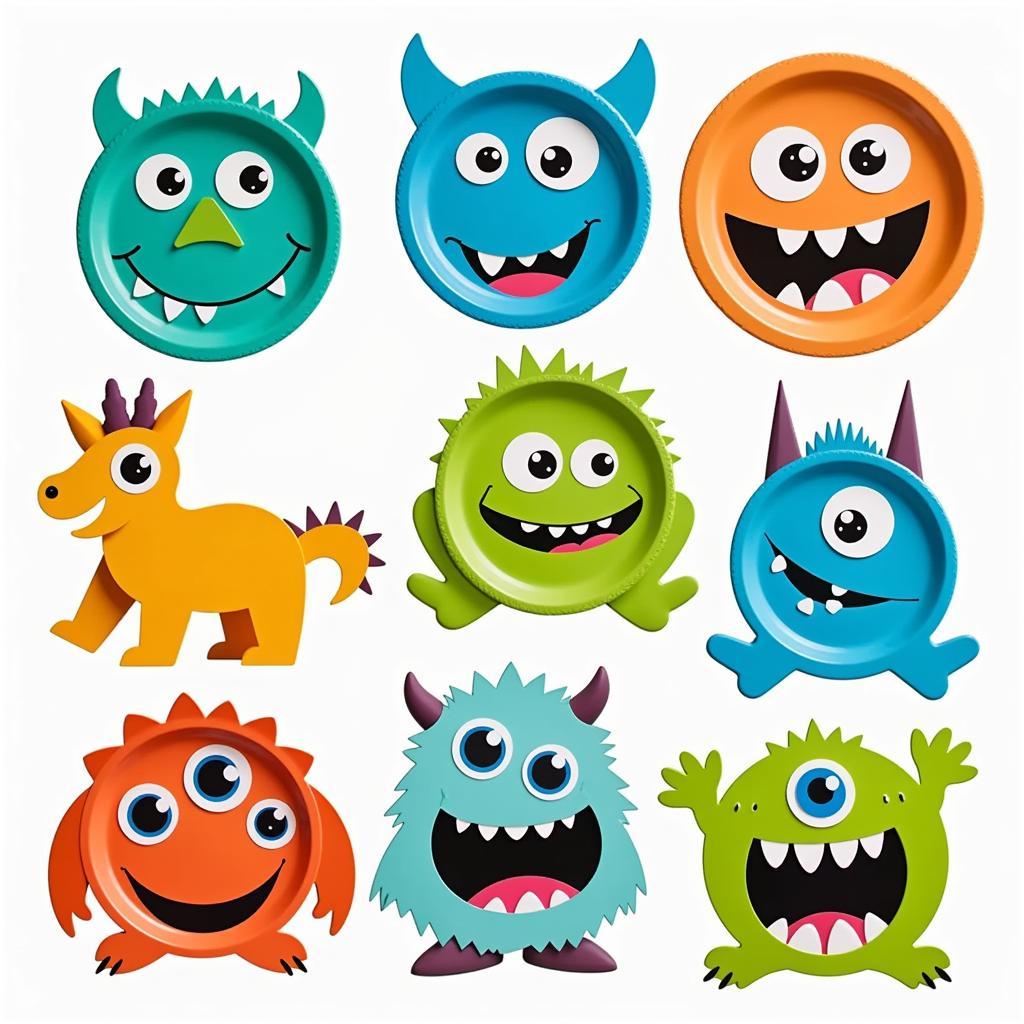 Monster Party Plates in a Variety of Designs