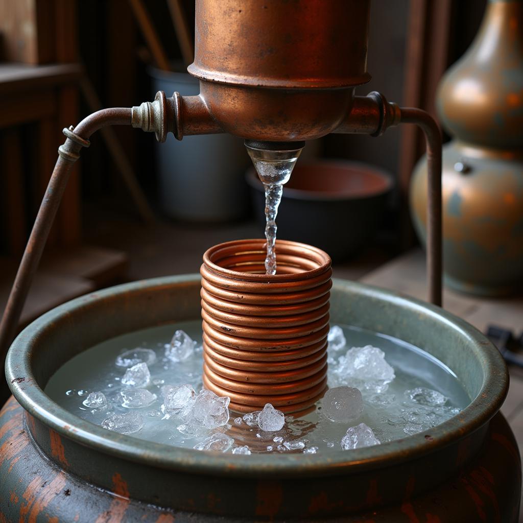 Moonshine Still Condenser Cooling Process