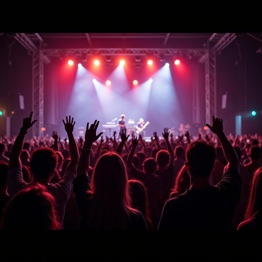 Excited crowd at a Morgan Park Concert