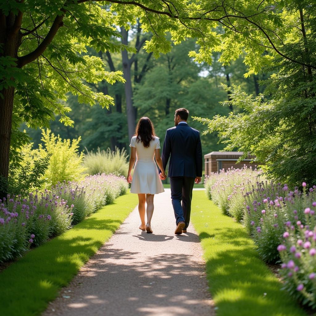 Romantic garden path proposal at Morris Arboretum