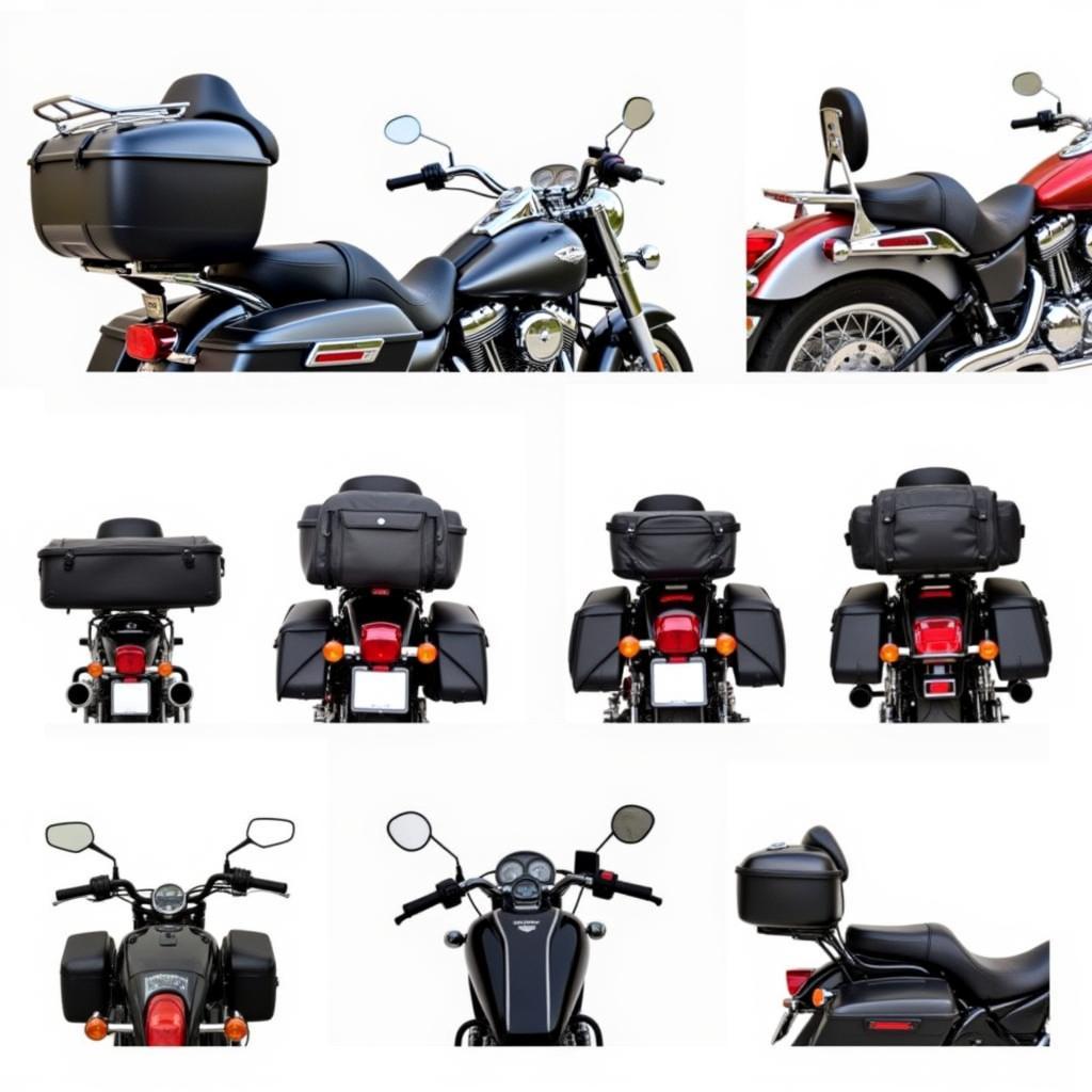 Different types of motorcycle back seat bags