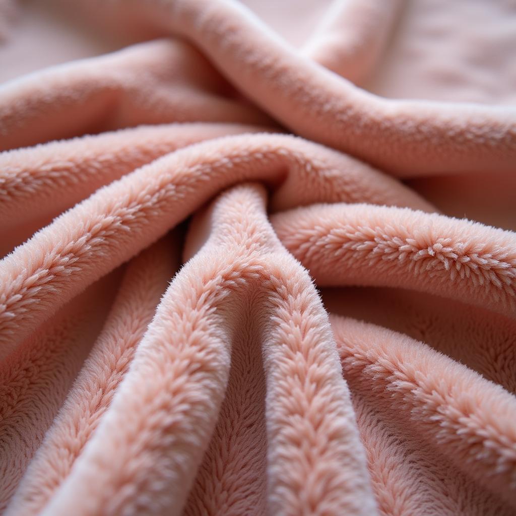 Soft and plush music fleece fabric texture